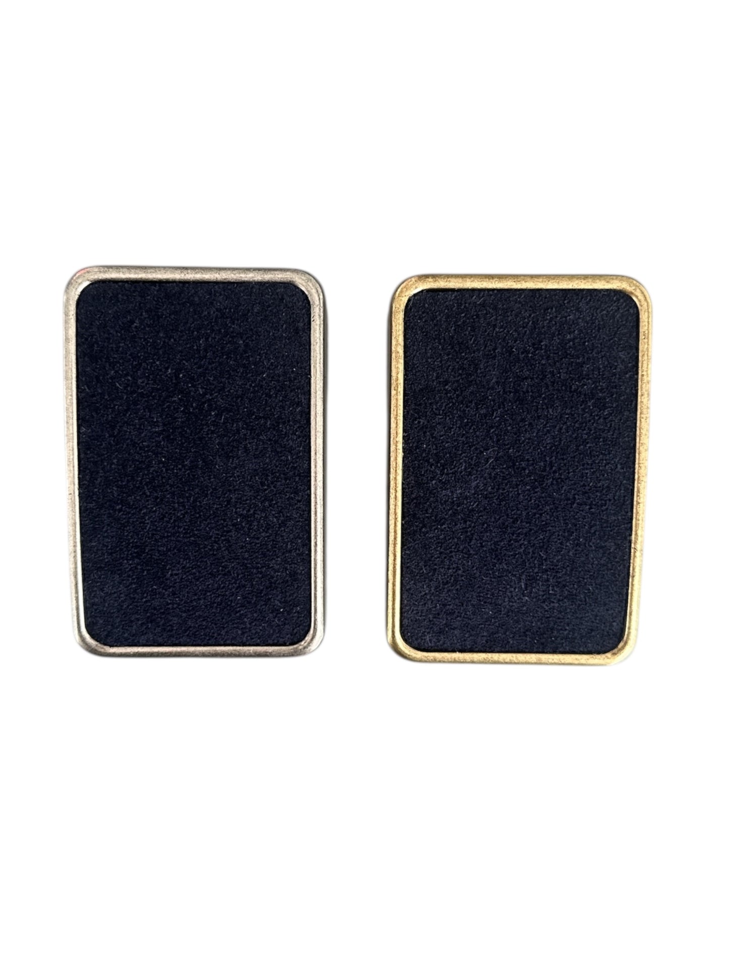 Dark Blue Suede Belt Buckle