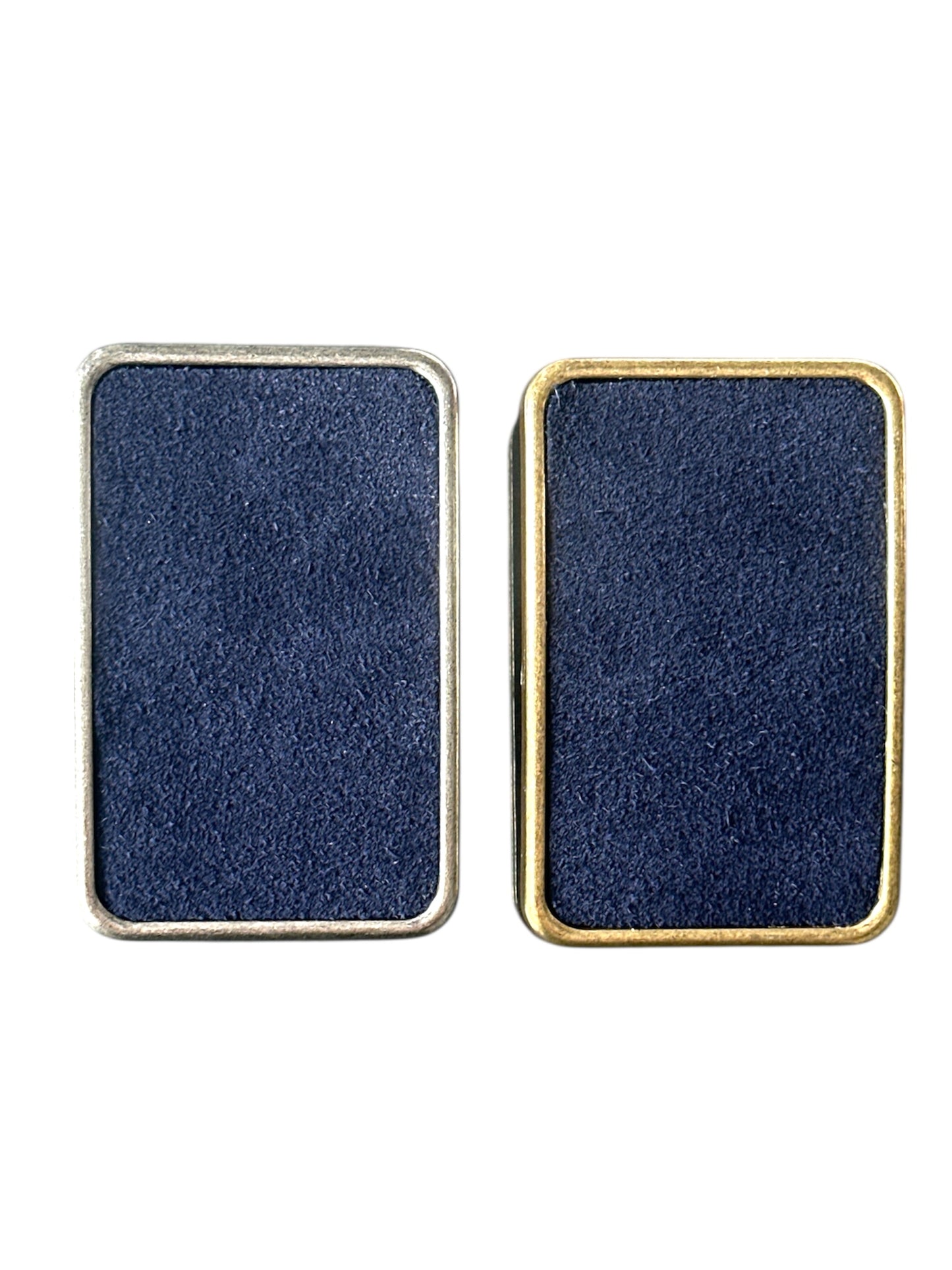 Dark Blue Suede Belt Buckle