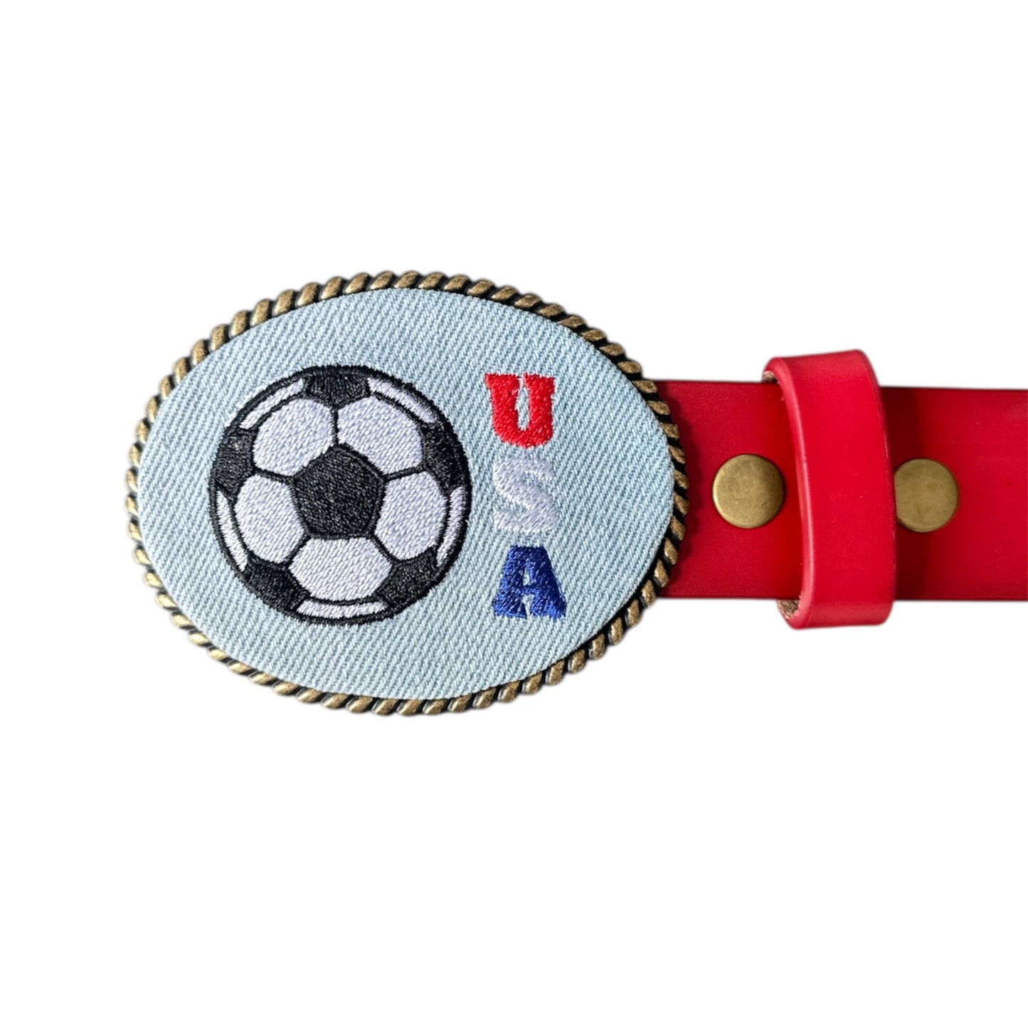USA Soccer Belt Buckle