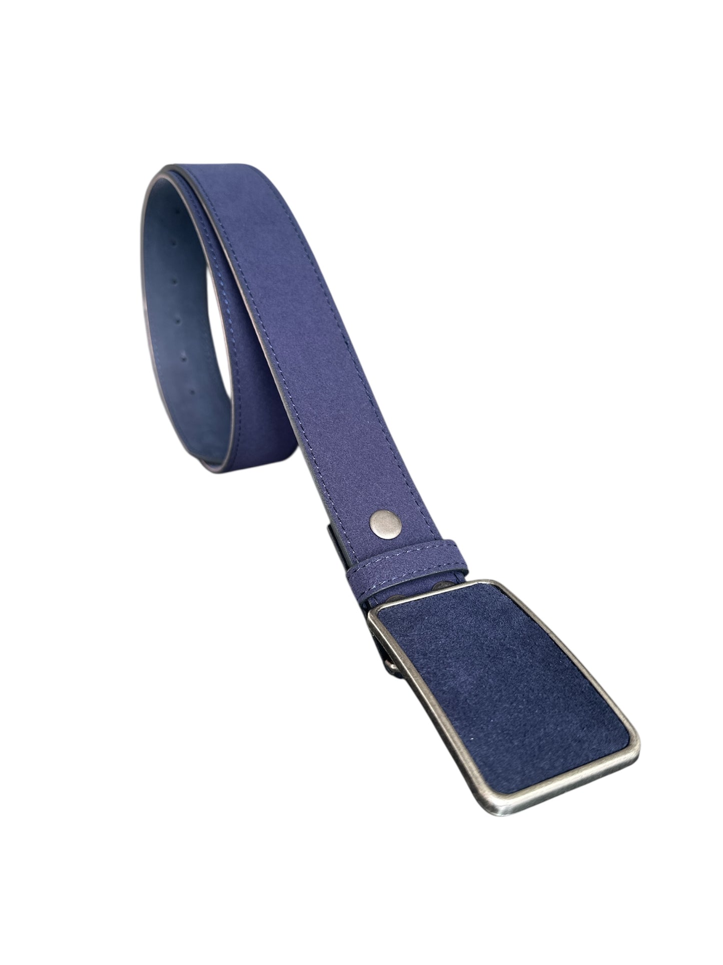 Dark Blue Suede Belt Buckle