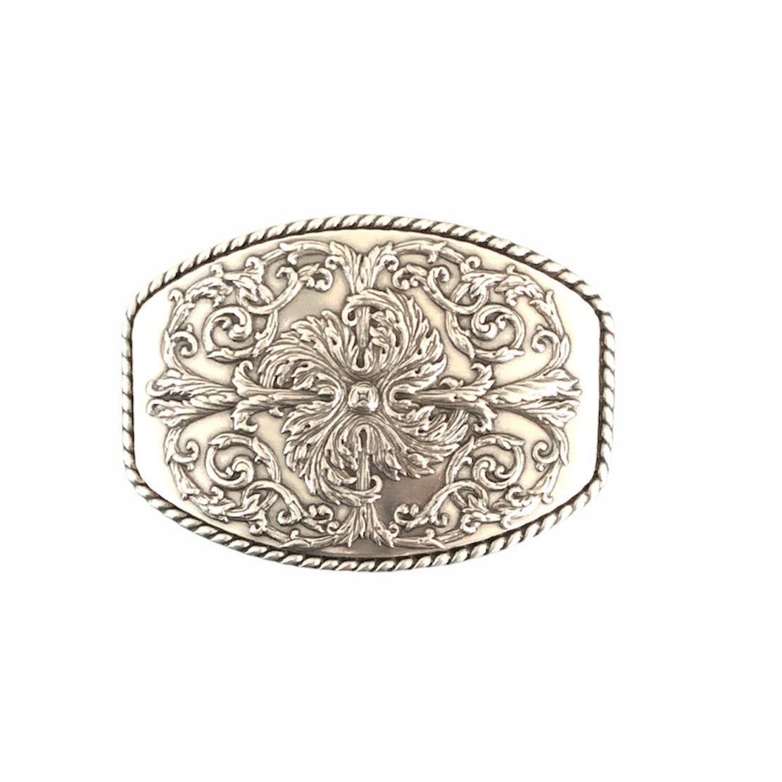 Engraved Filigree Western Belt Buckle