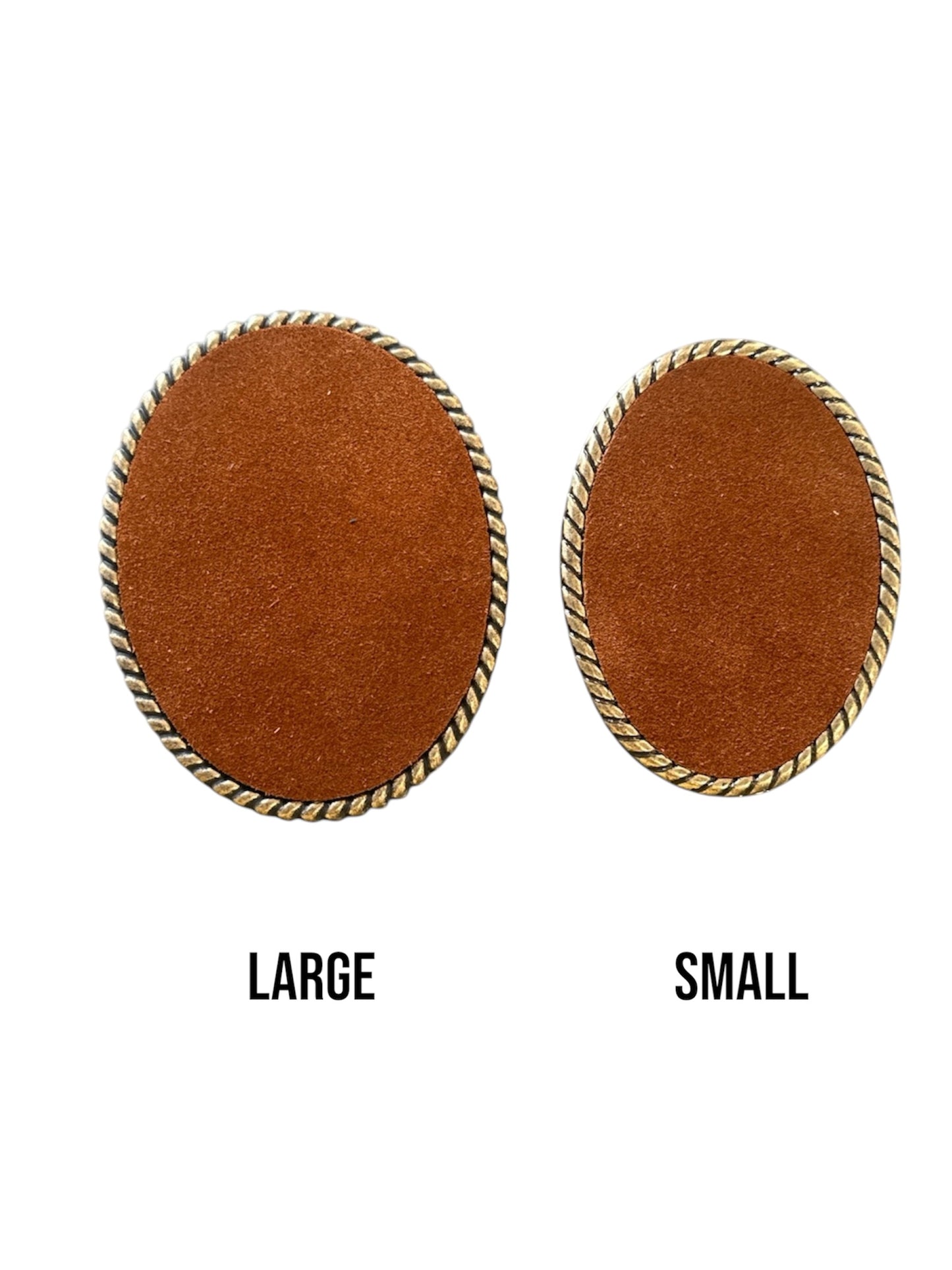 Cognac Brown Suede Larger Belt Buckle