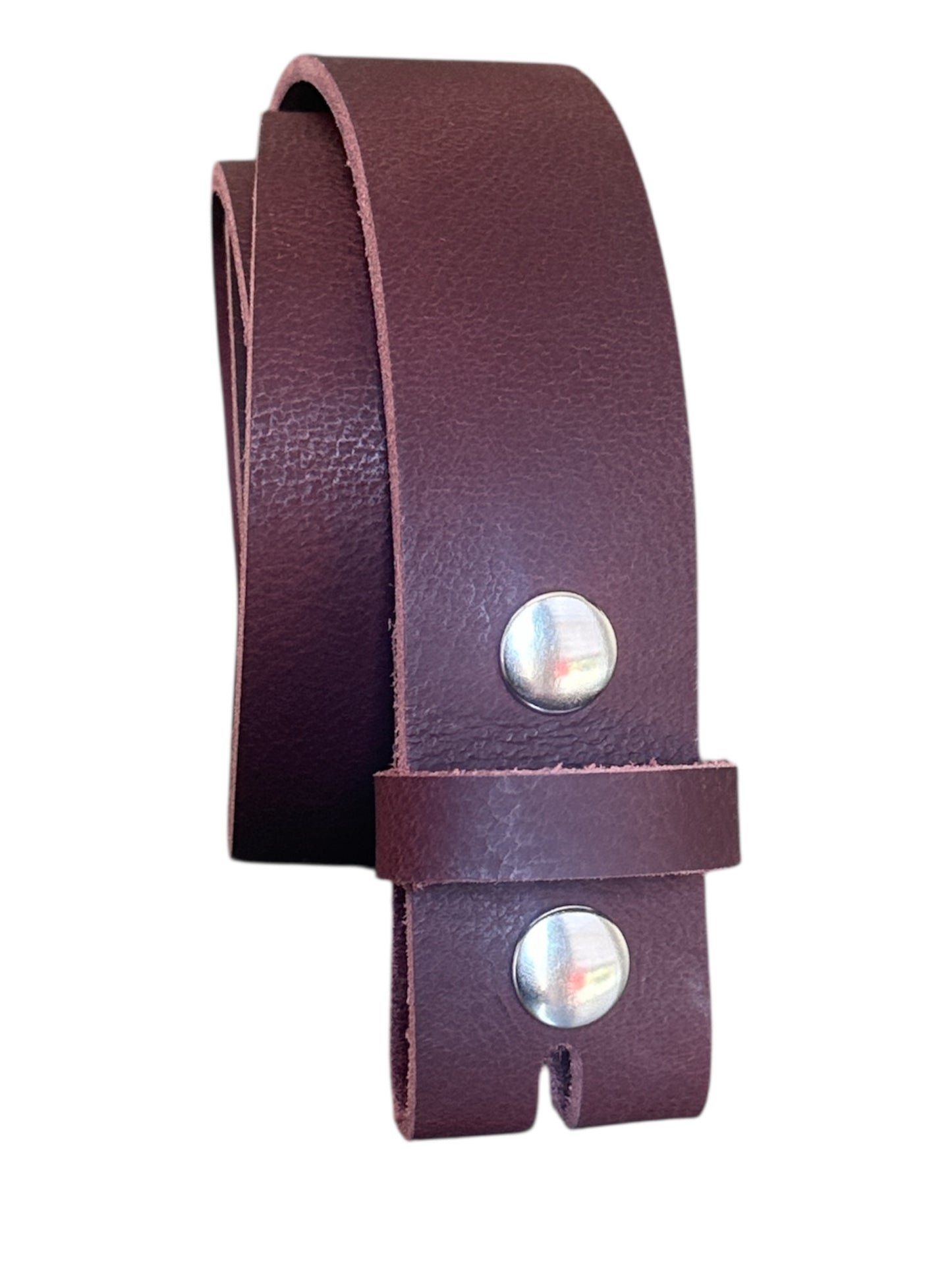 Burgundy Leather Rope Belt Buckle and Burgundy Interchangeable Leather Belt Set