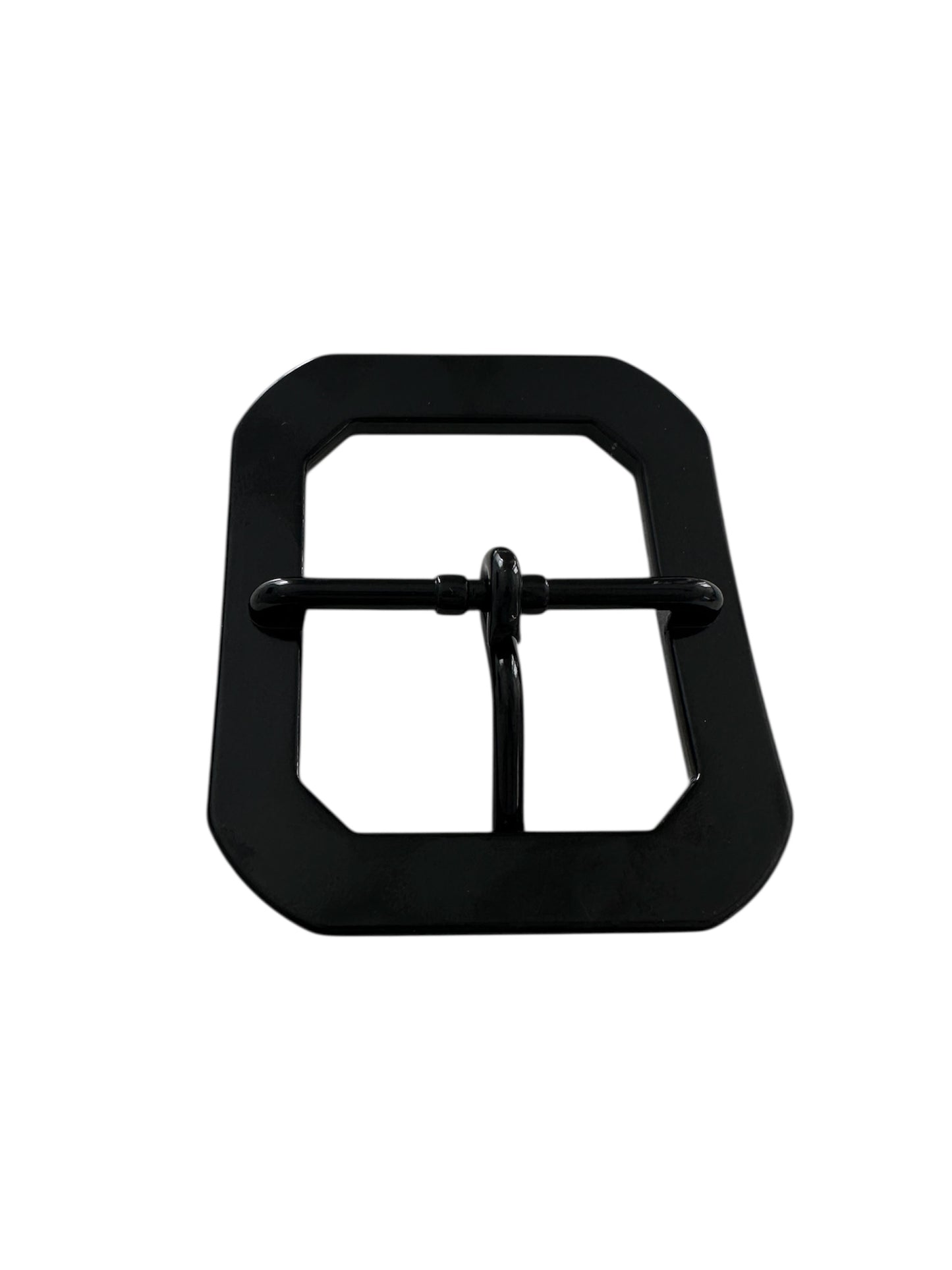 Black Rectangular Clip End Belt Buckle Fits 1 1/2 wide belt
