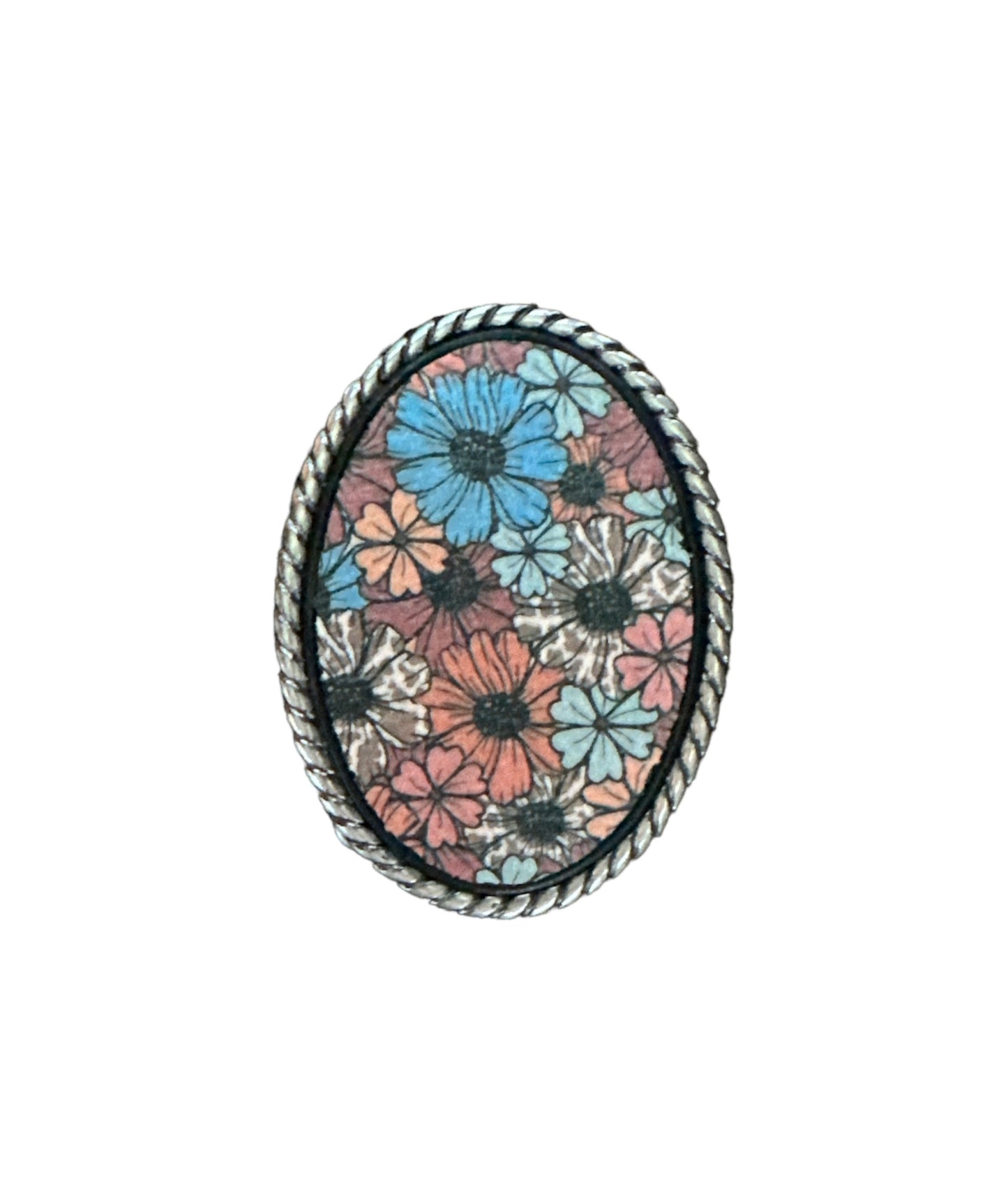 Flower Leather Belt Buckle