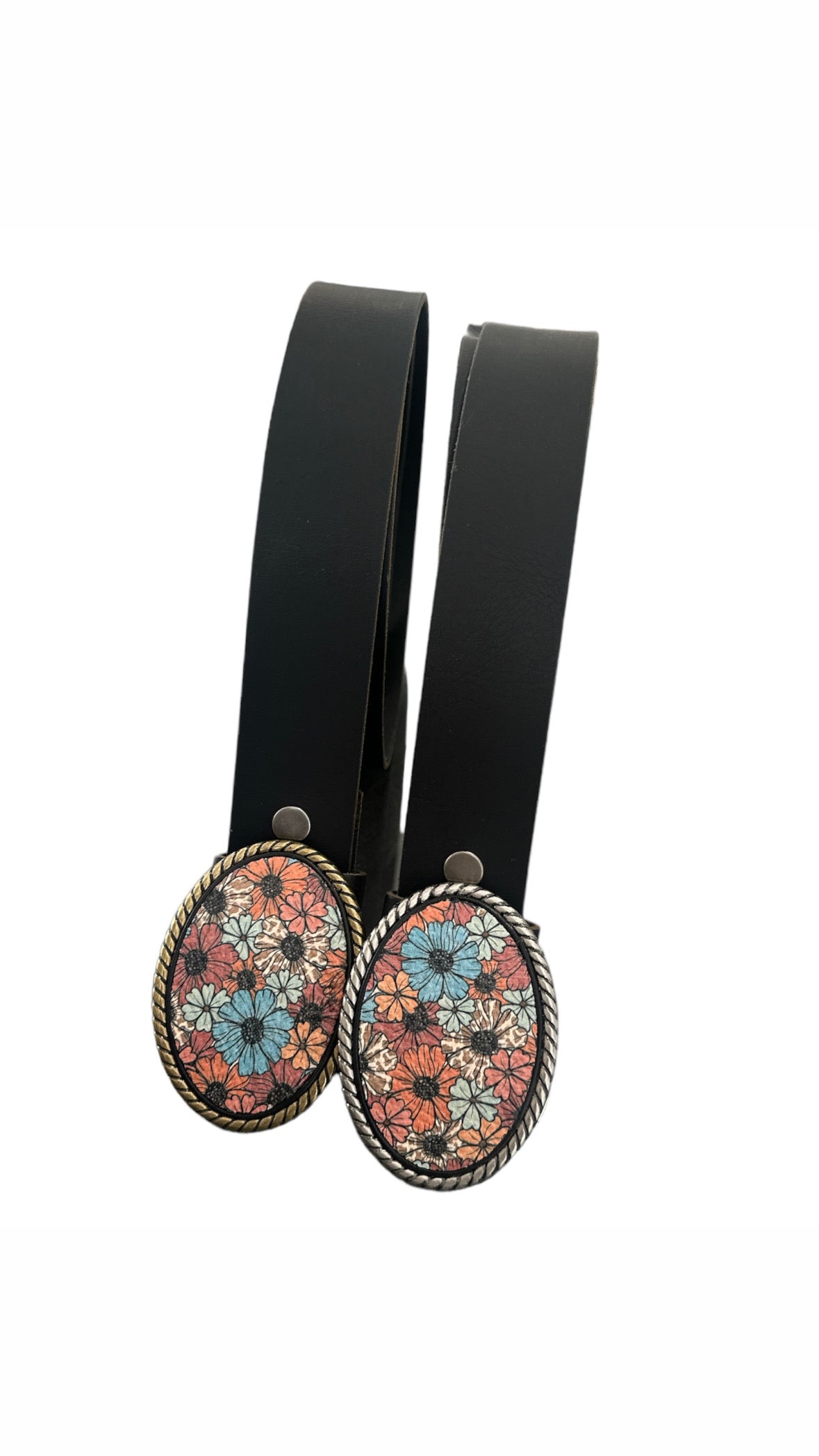 Flower Leather Belt Buckle