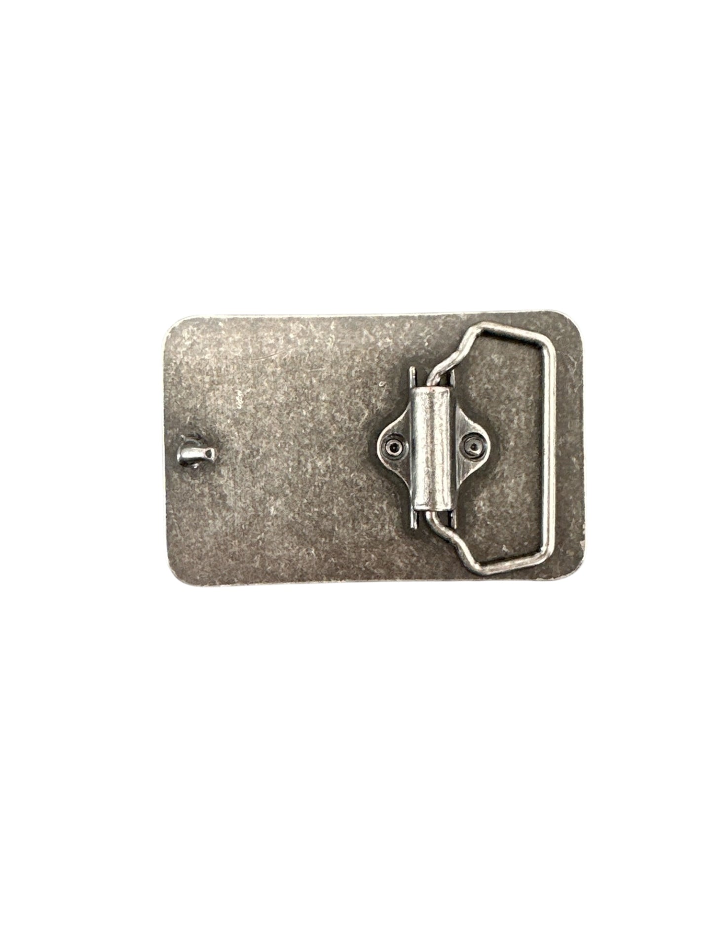 Burgundy Suede Rectangular Belt Buckle - Antique Silver or Antique Brass