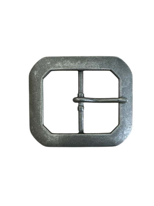 Rectangular Clip End Belt Buckle in Antique Nickel Finish Fits 1 1/2 wide belt
