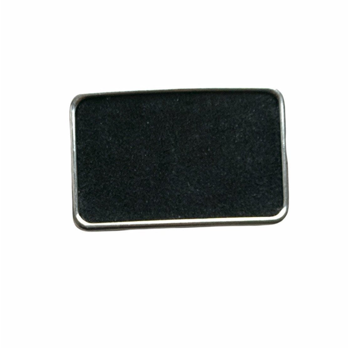 Classic Black Suede Rectangular Belt Buckle