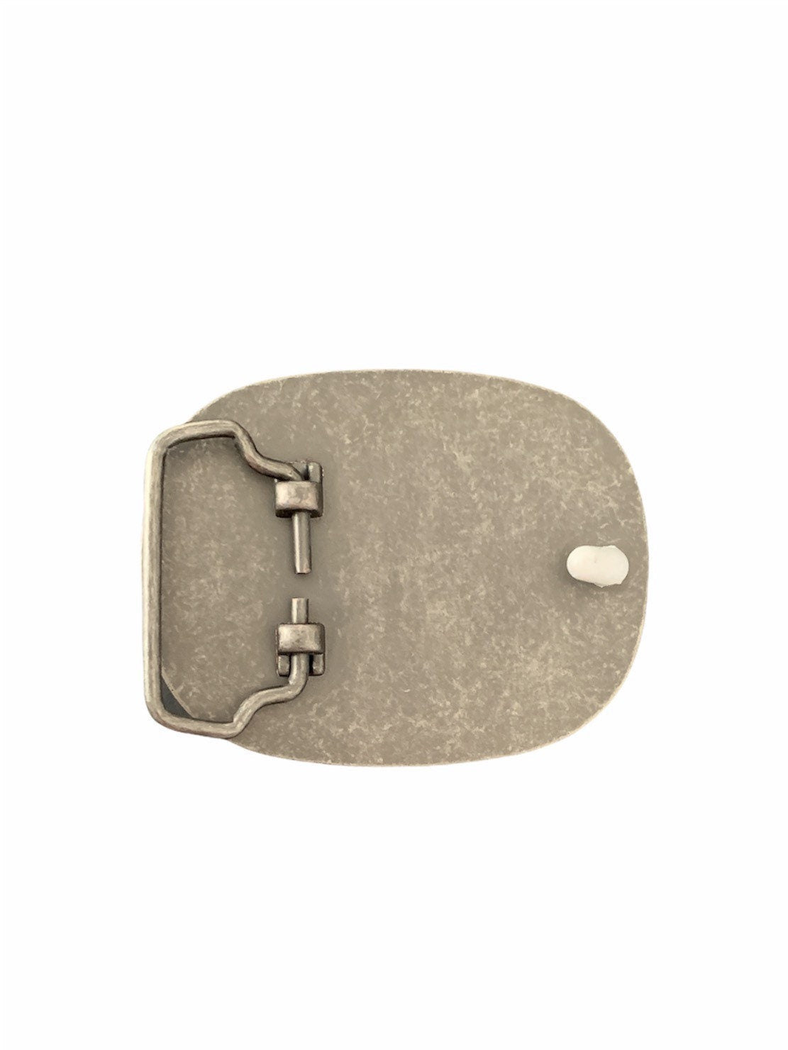 Studded Espresso Brown Suede Belt Buckle