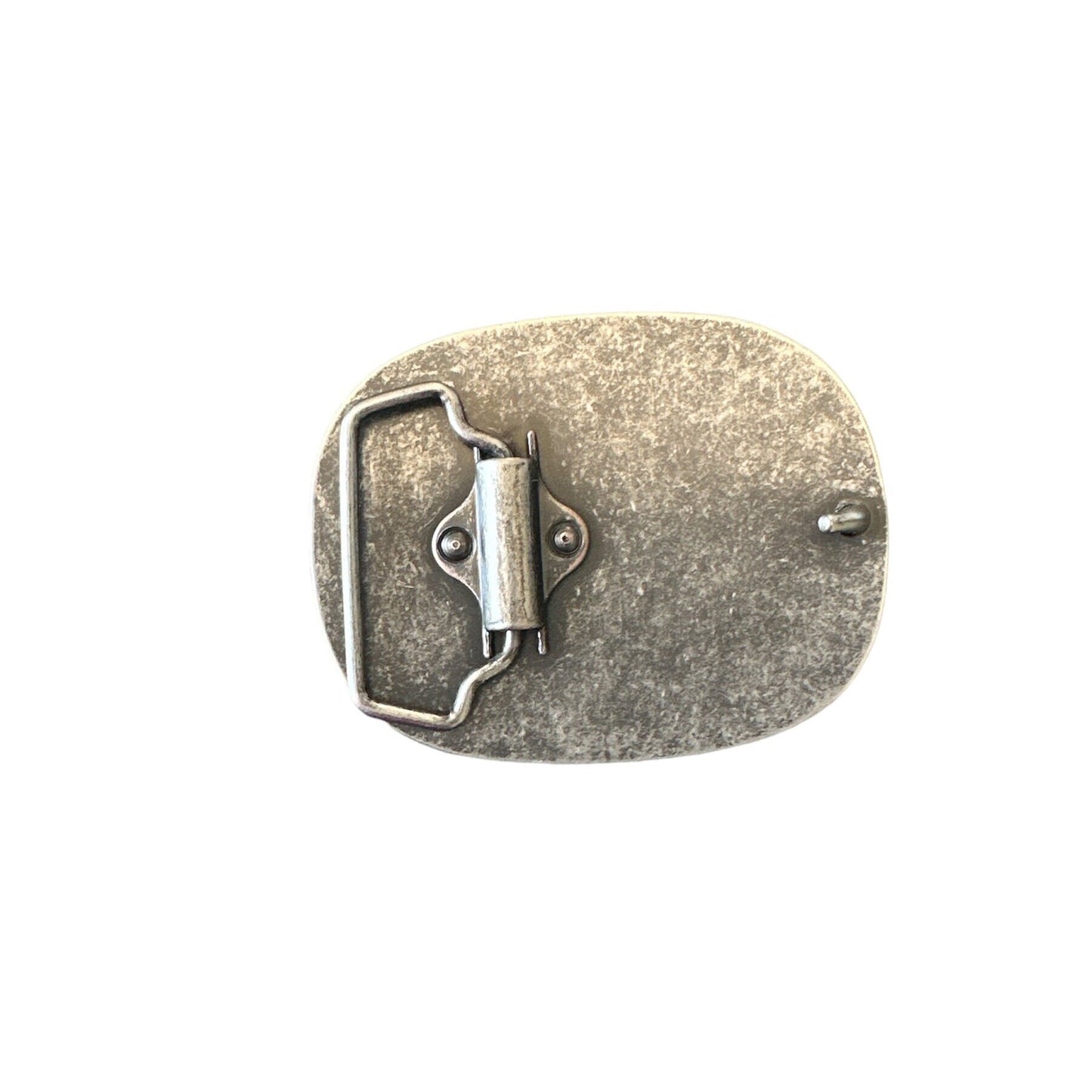 Royal Blue Leather Oval Belt Buckle