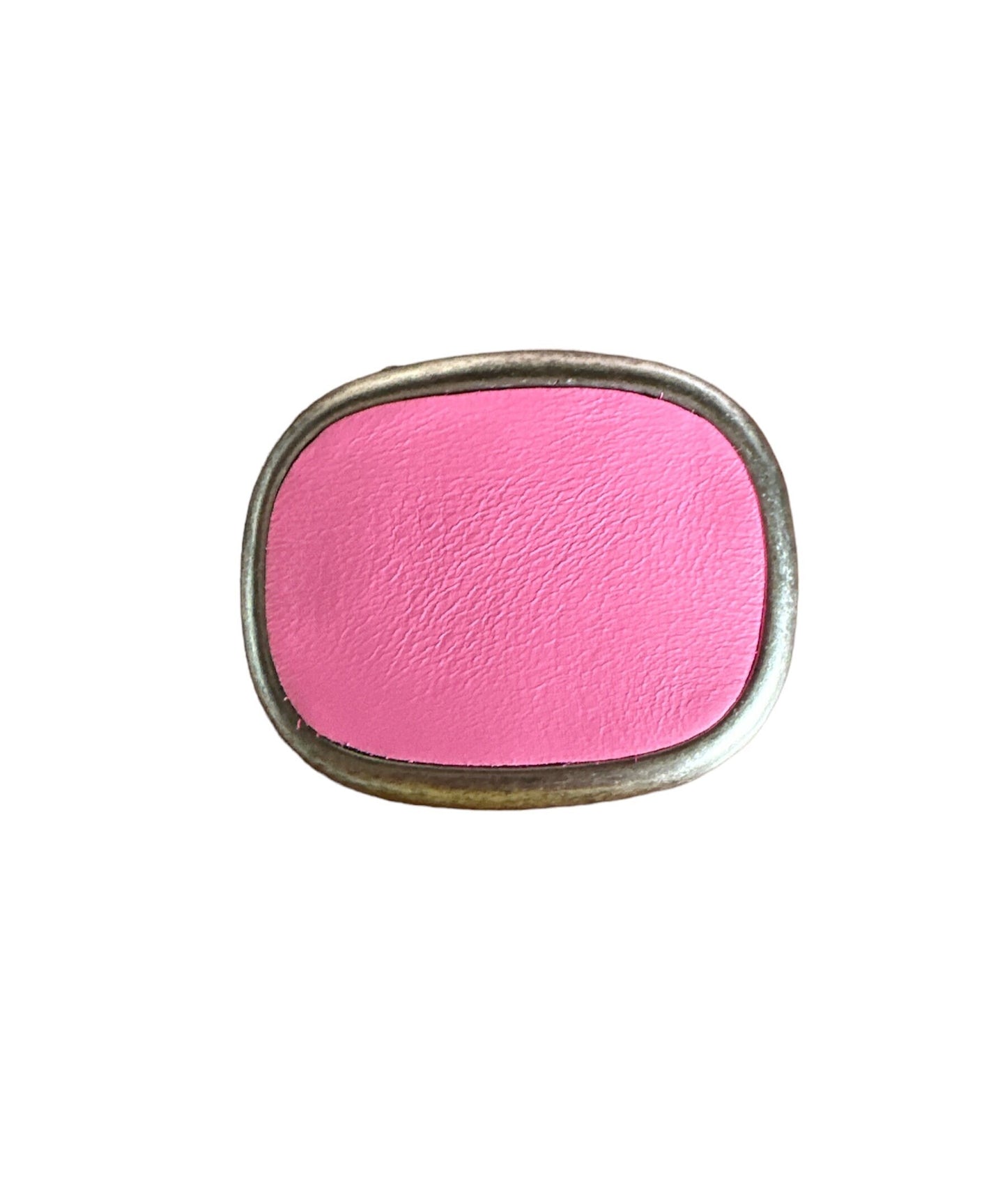 Pink Leather Belt Buckle For Interchangeable Belt