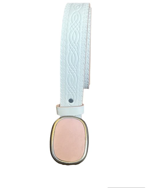 Light Pink Leather Belt Buckle