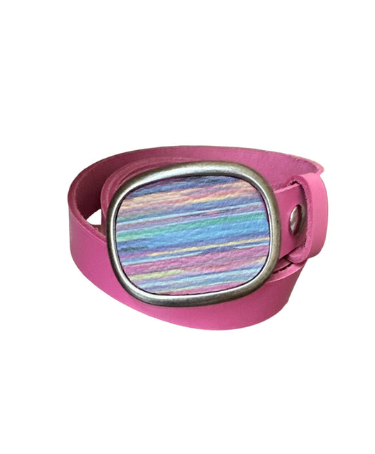 Buckle With Multi-Color stripes of Rainbow