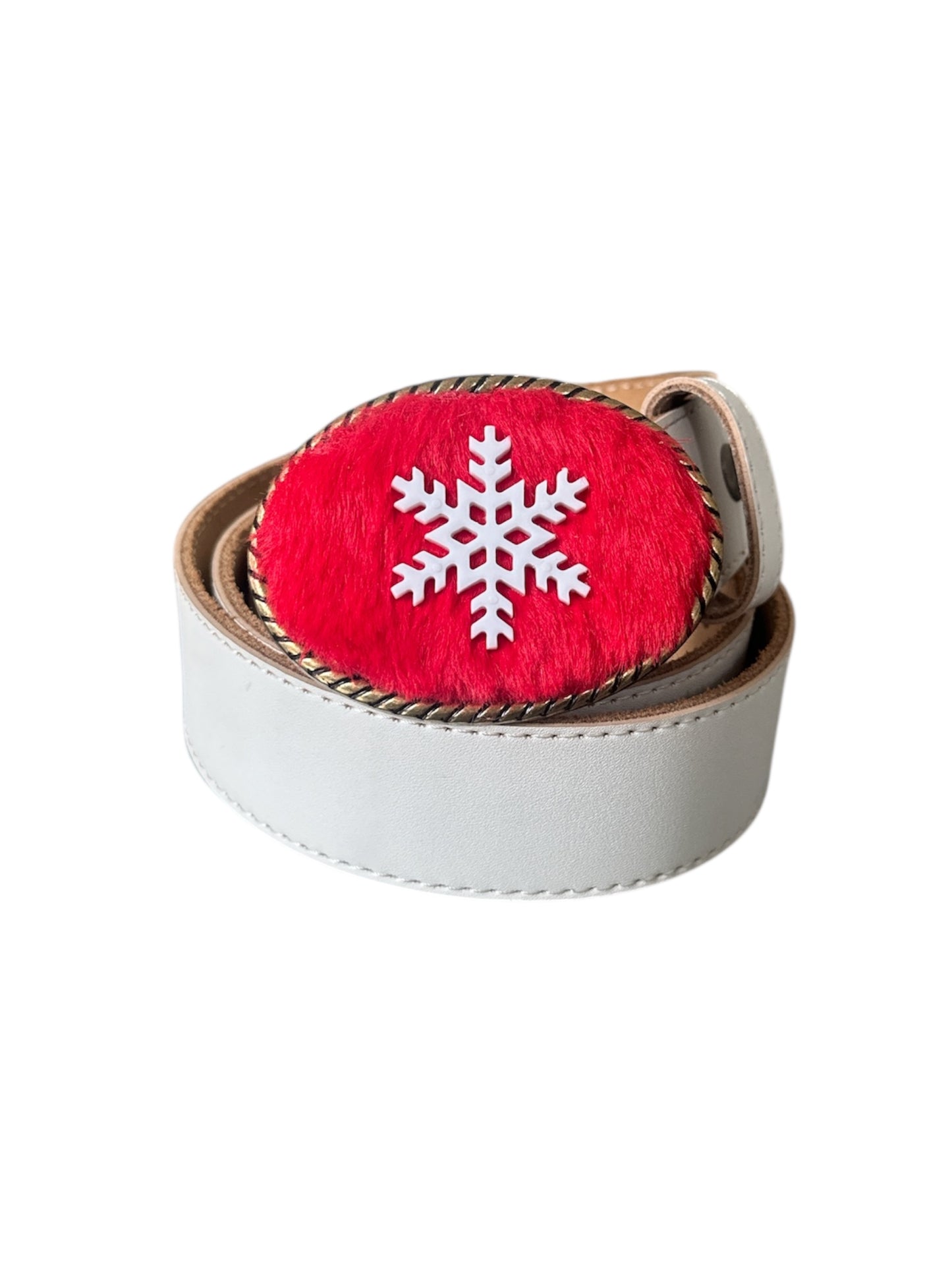 Snowflake Christmas Stocking Belt Buckle