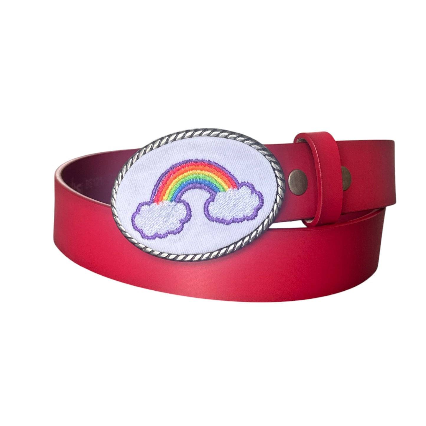 Embroidered Rainbow Belt Buckle