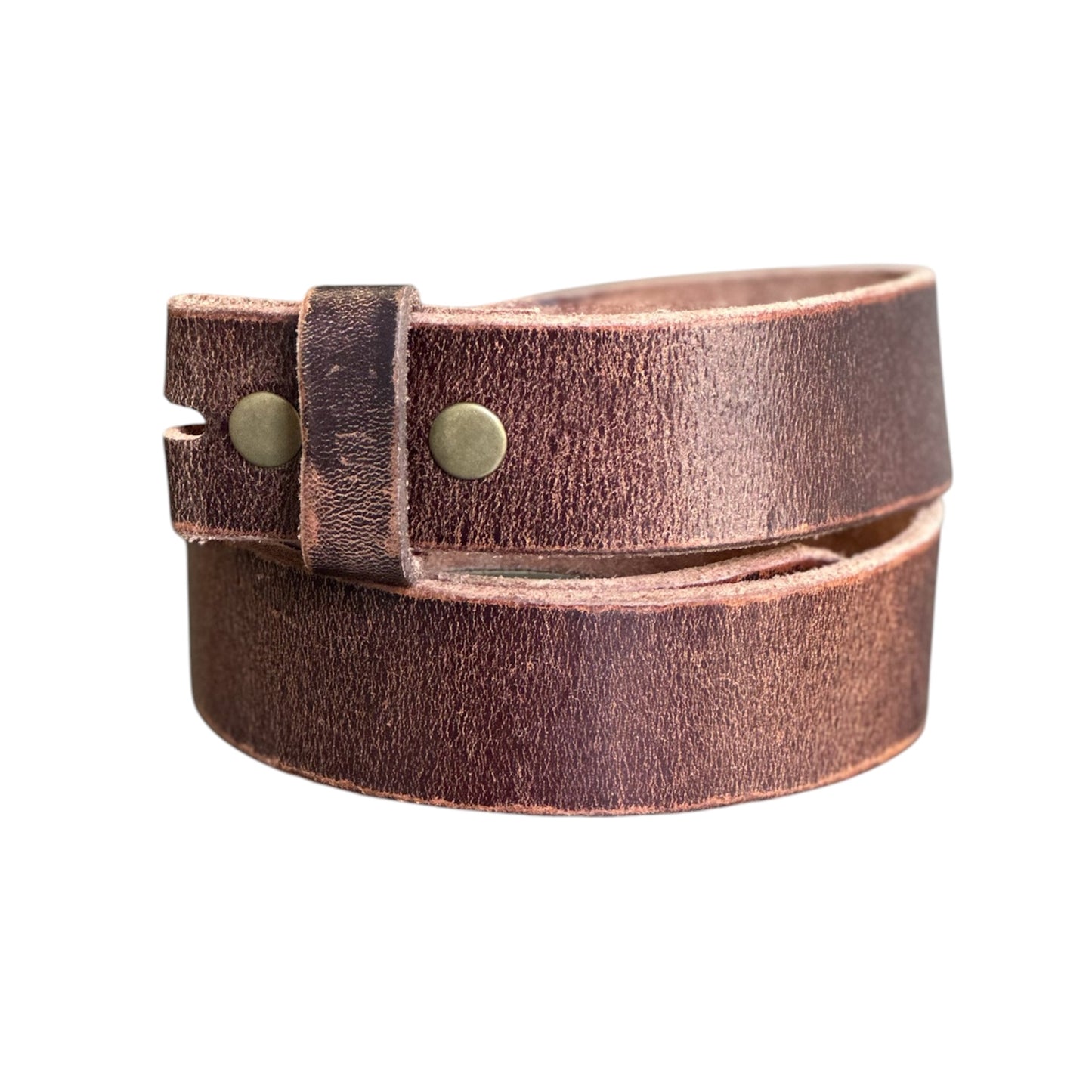 Vintage Brown Full Grain Leather Belt Strap