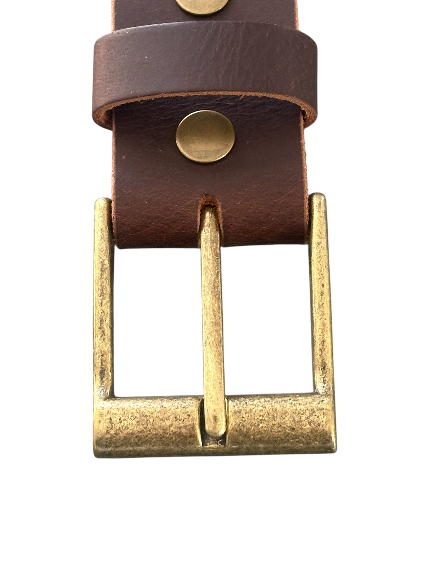 Heel Bar Antique Brass Belt Buckle Fits 1 1/2 wide belt