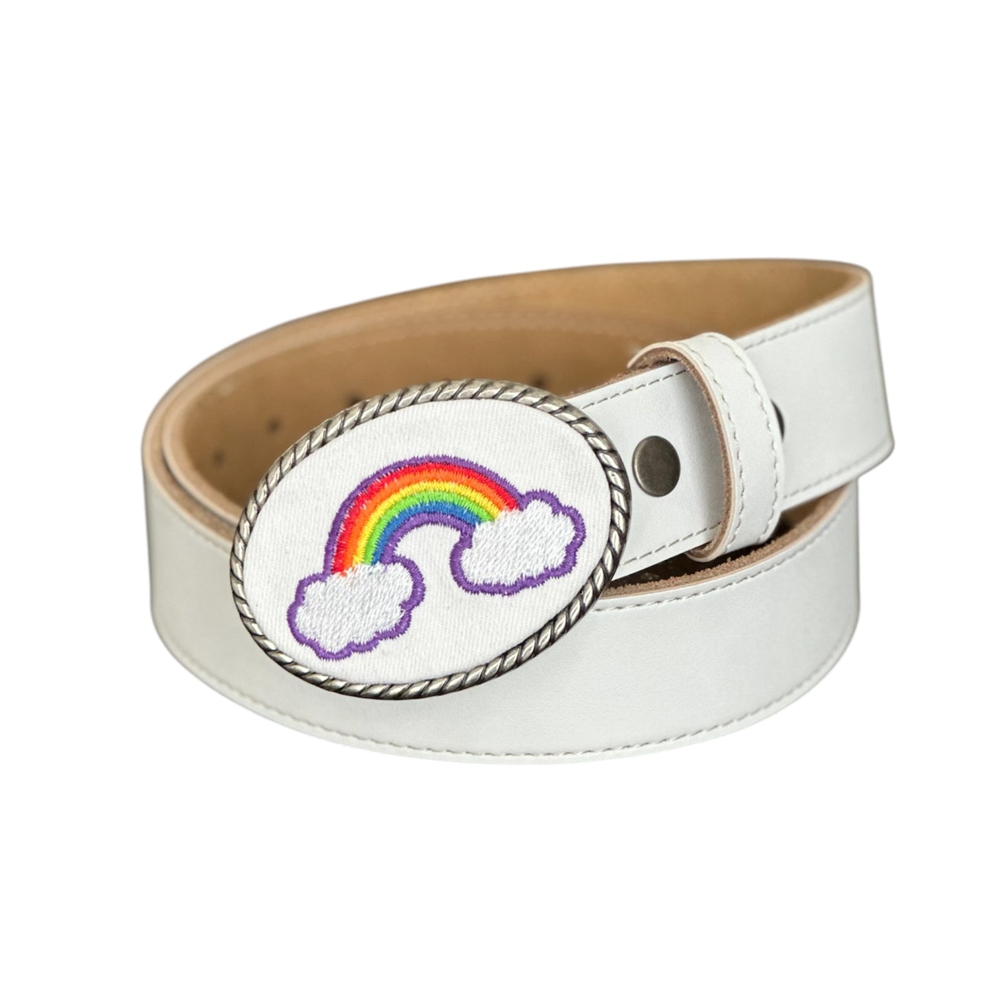 Embroidered Rainbow Belt Buckle