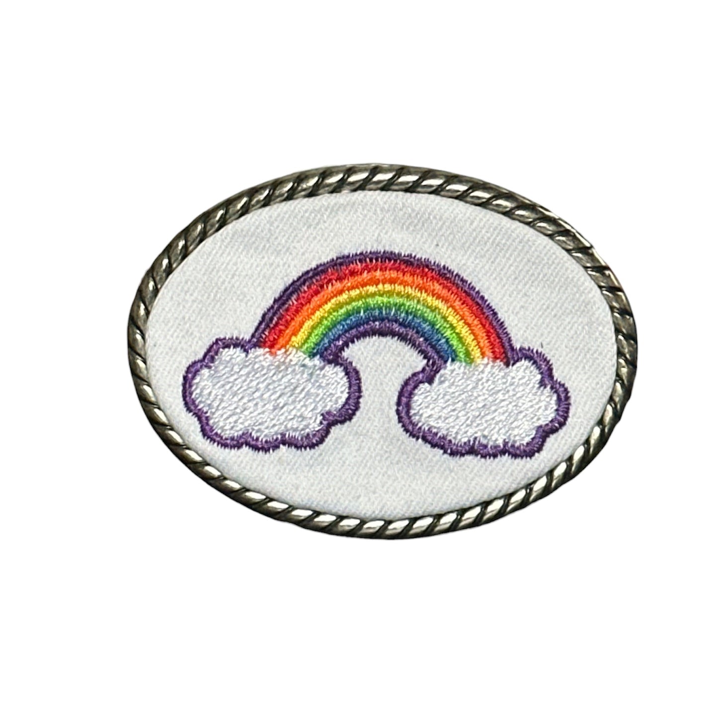 Embroidered Rainbow Belt Buckle