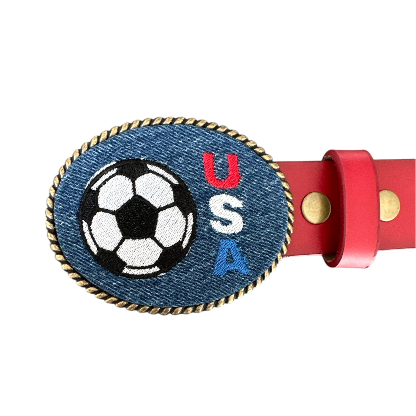 USA Soccer Belt Buckle