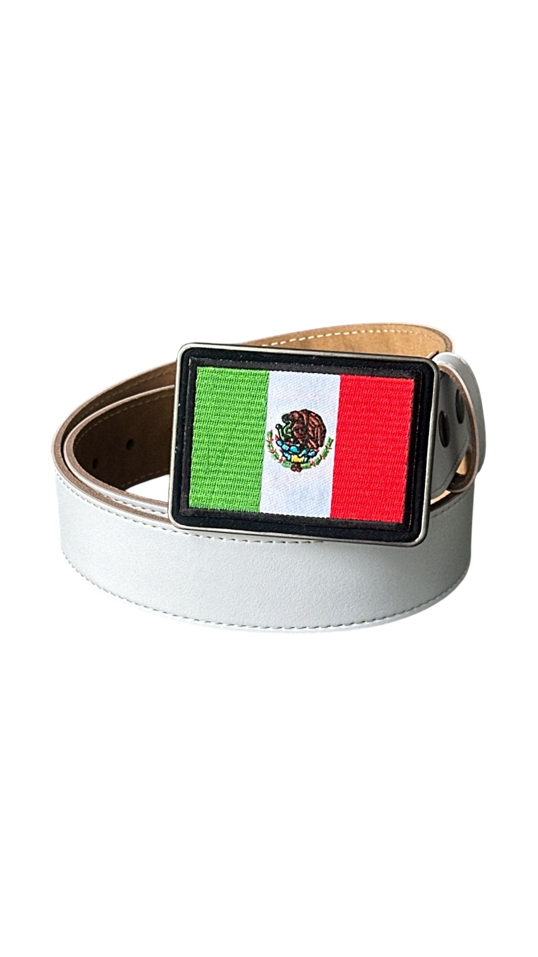 The Flag of Mexico Belt Buckle