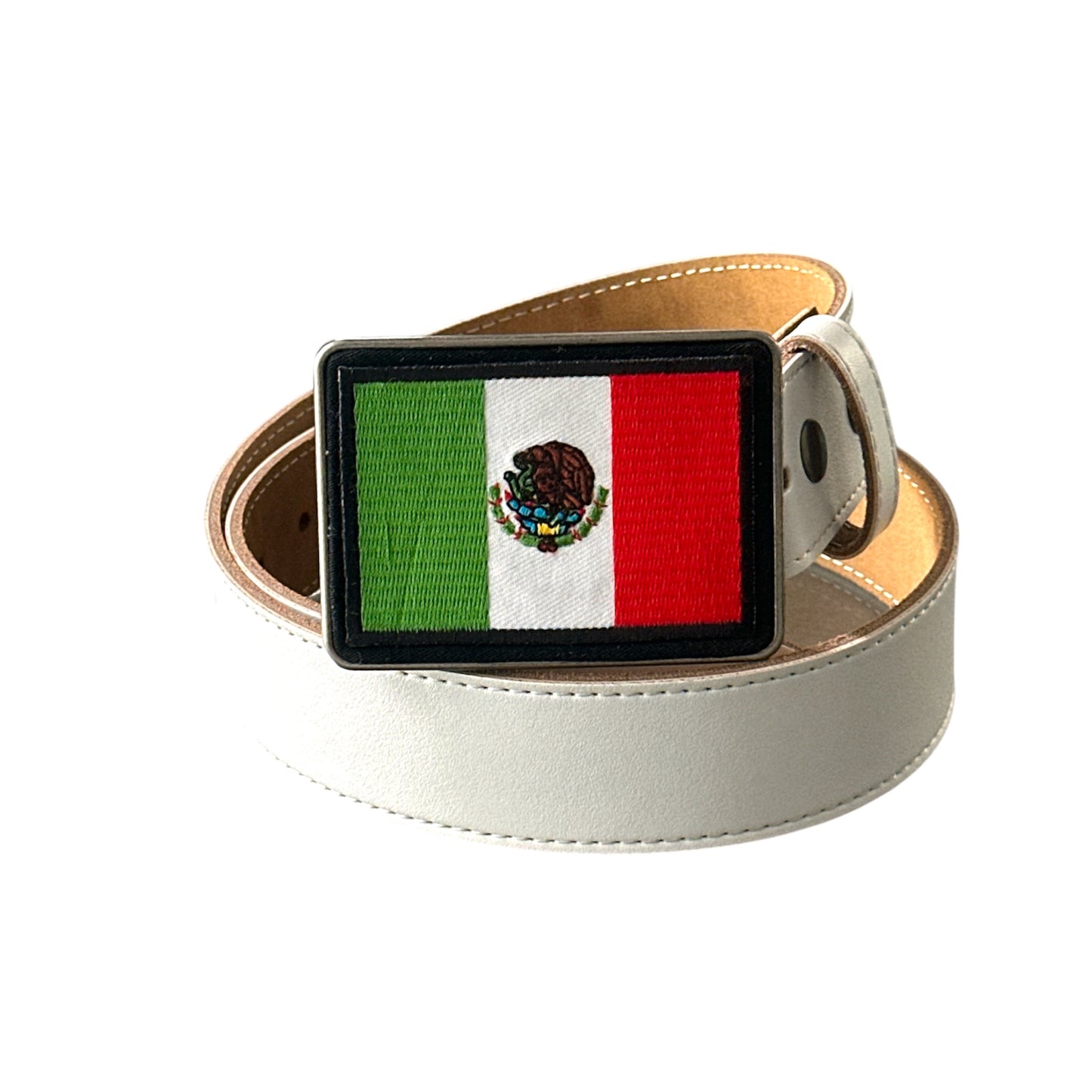 The Flag of Mexico Belt Buckle
