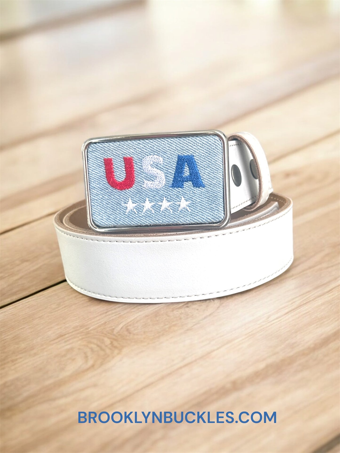 USA With Stars Belt Buckle