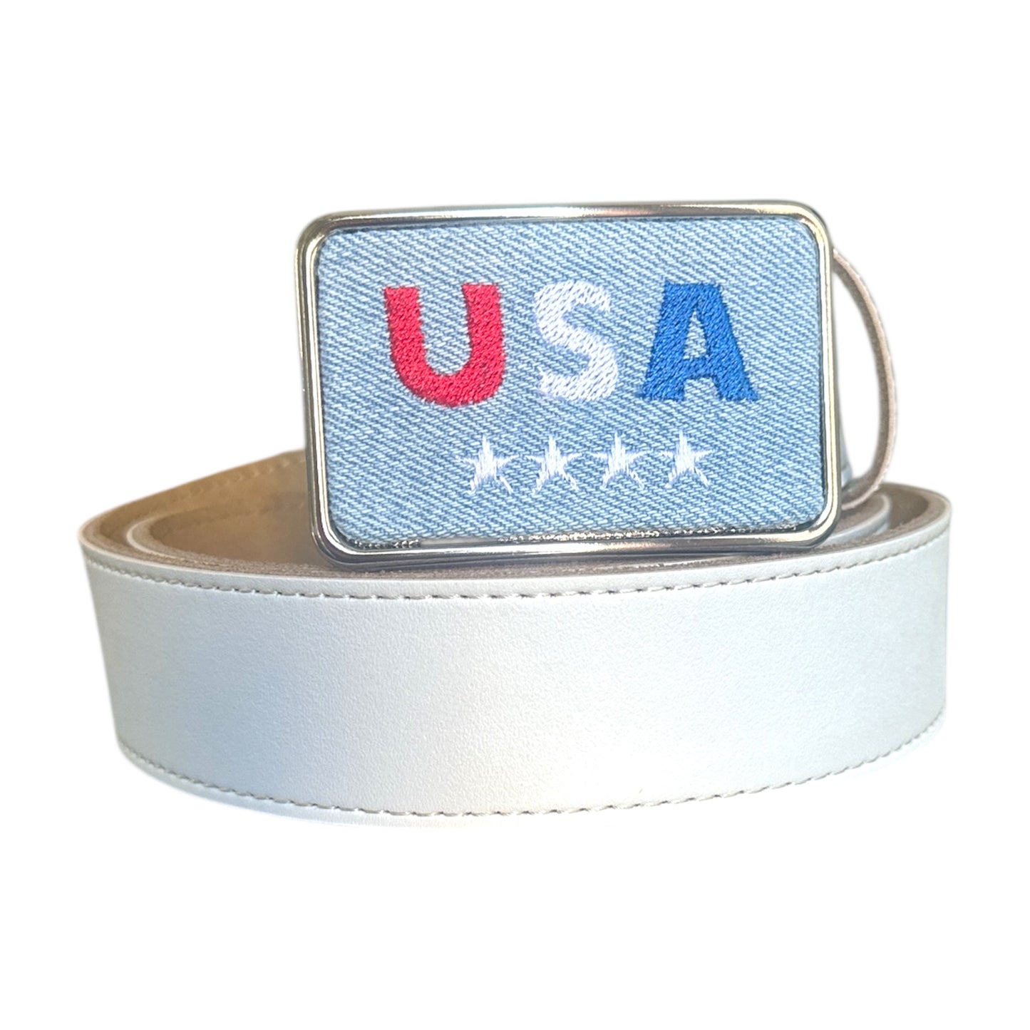USA With Stars Belt Buckle