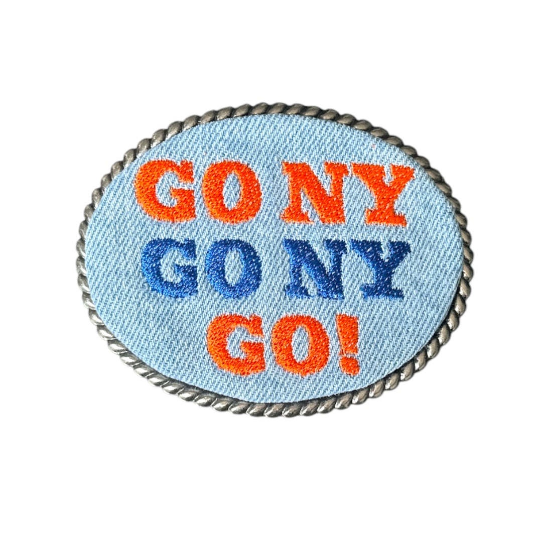 Go NY Basketball Belt Buckle