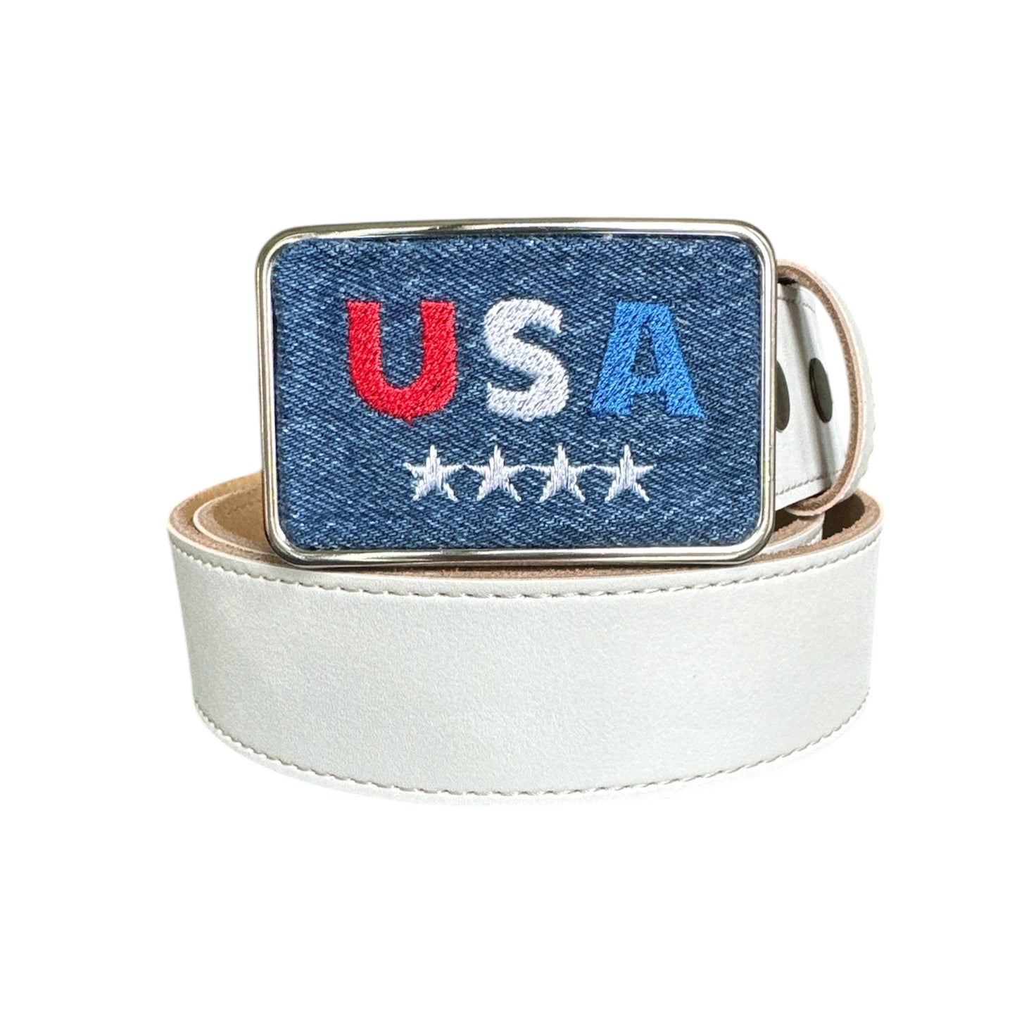 USA With Stars Belt Buckle