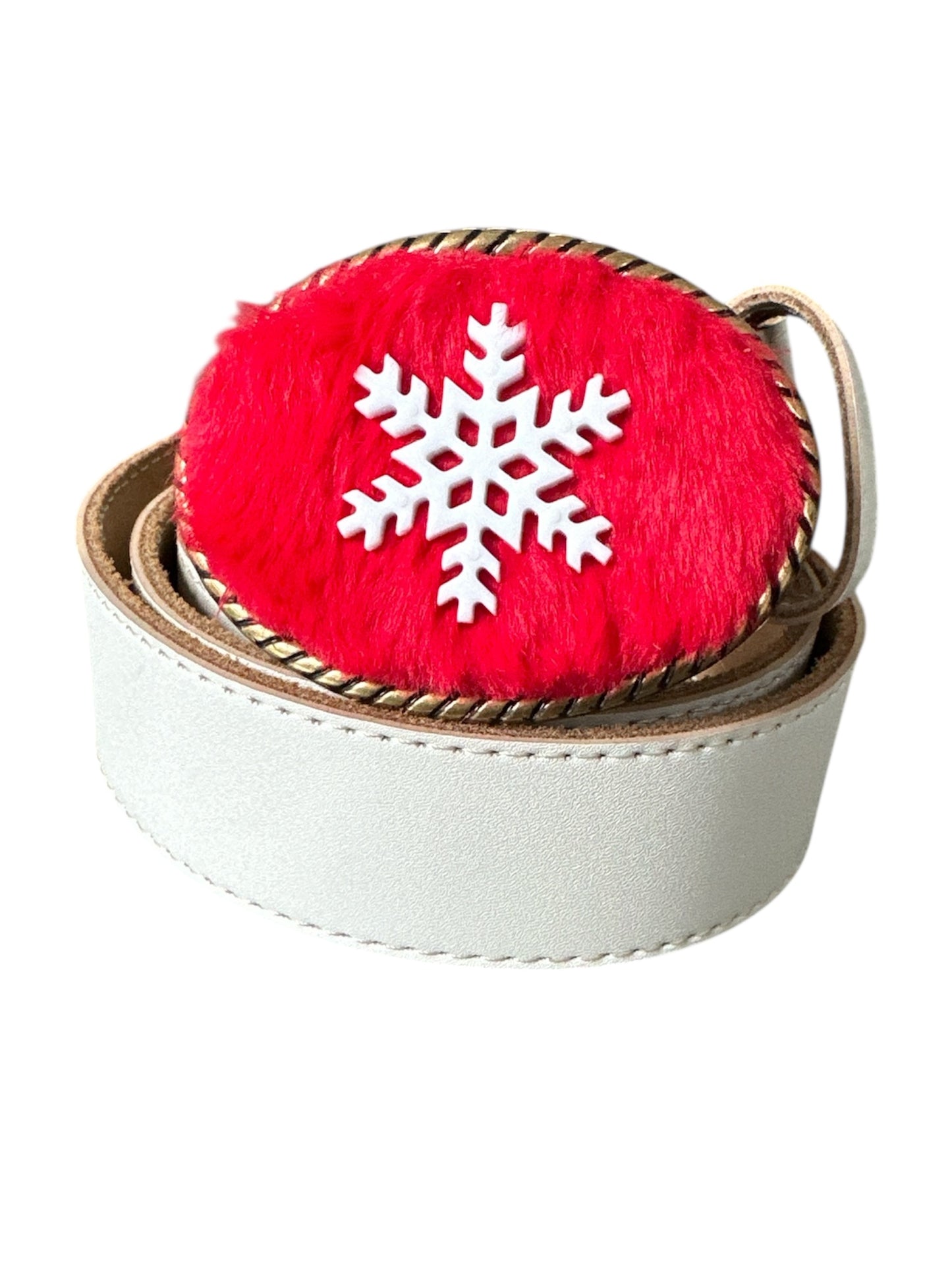 Snowflake Christmas Stocking Belt Buckle