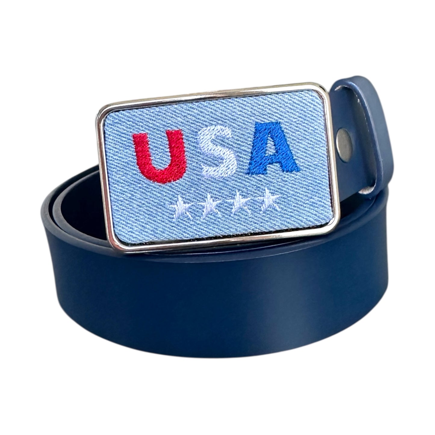 USA With Stars Belt Buckle