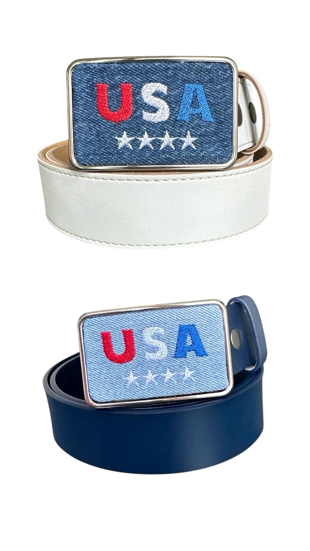 USA With Stars Belt Buckle
