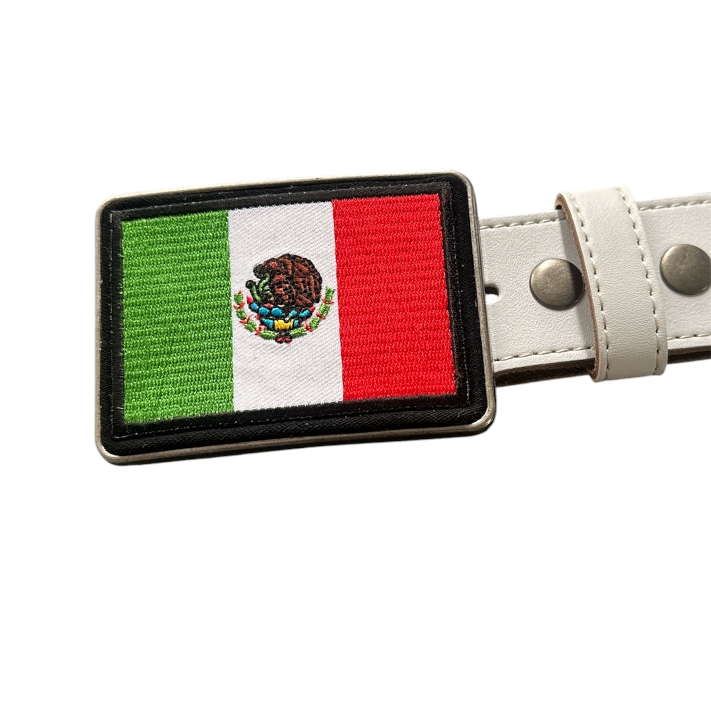 The Flag of Mexico Belt Buckle