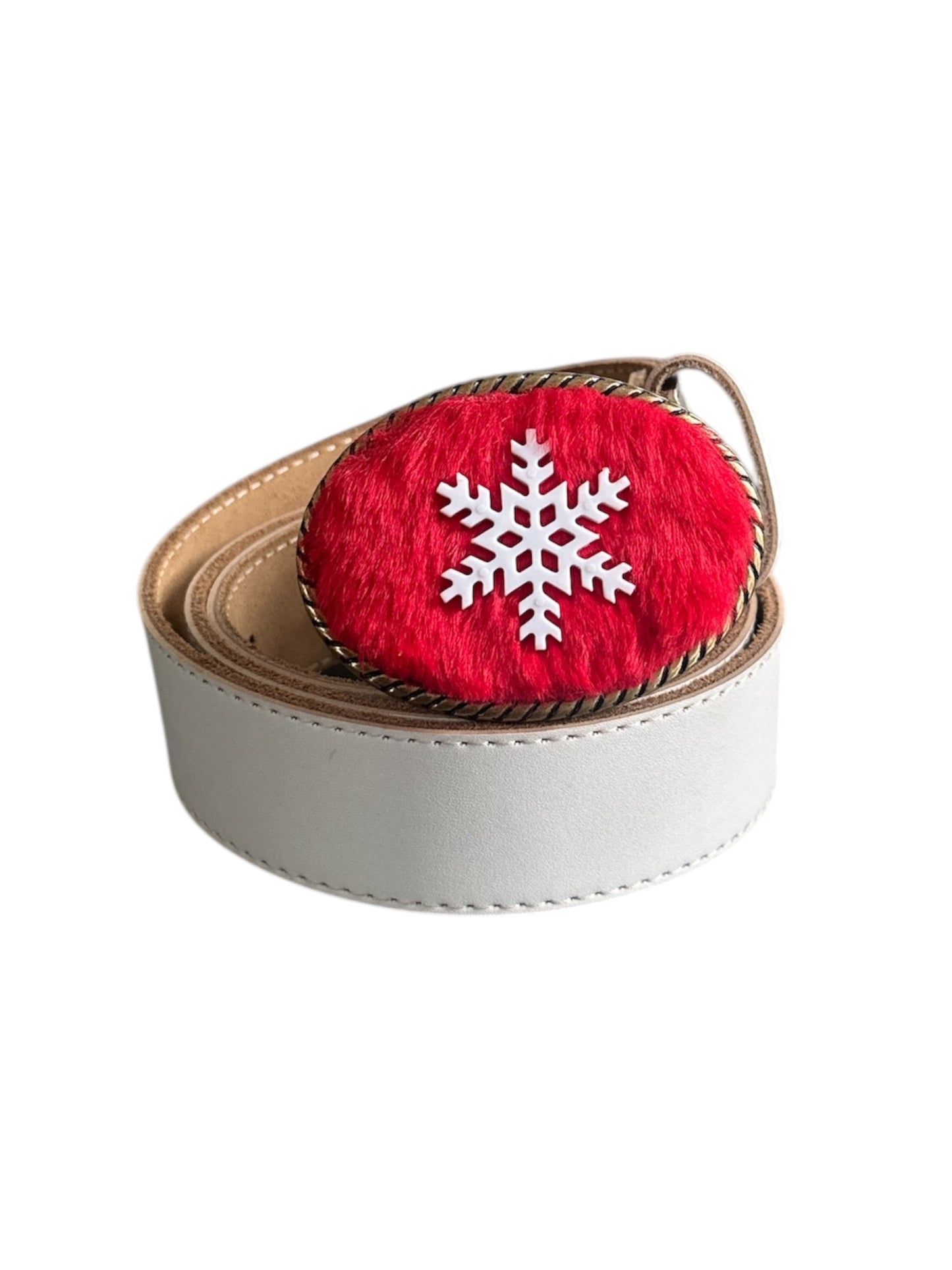 Snowflake Christmas Stocking Belt Buckle