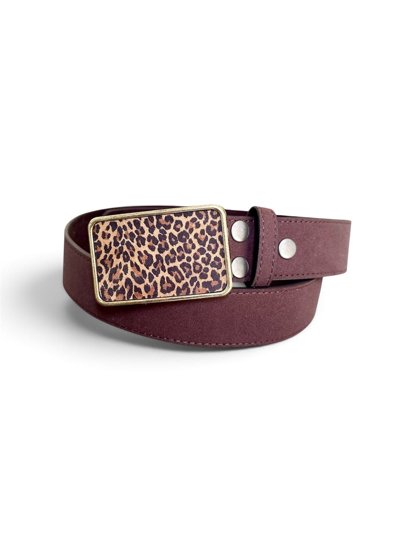 Brown Suede Interchangeable Belt Strap 1.5 inches wide