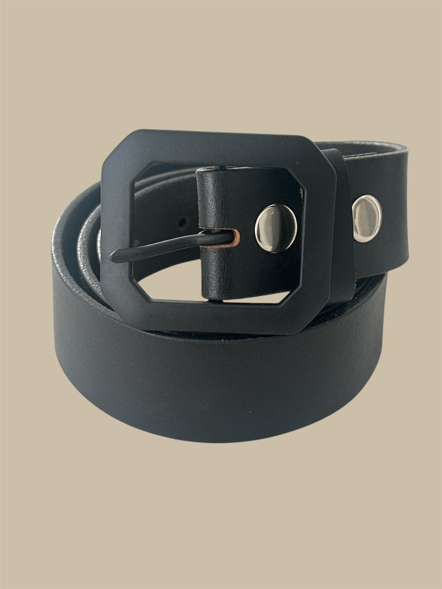 Black Rectangular Clip End Belt Buckle Fits 1 1/2 wide belt