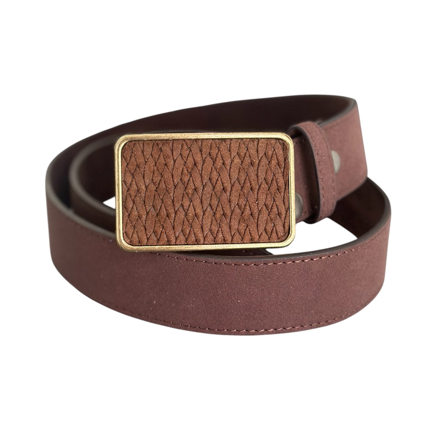 Brown Suede Interchangeable Belt Strap 1.5 inches wide