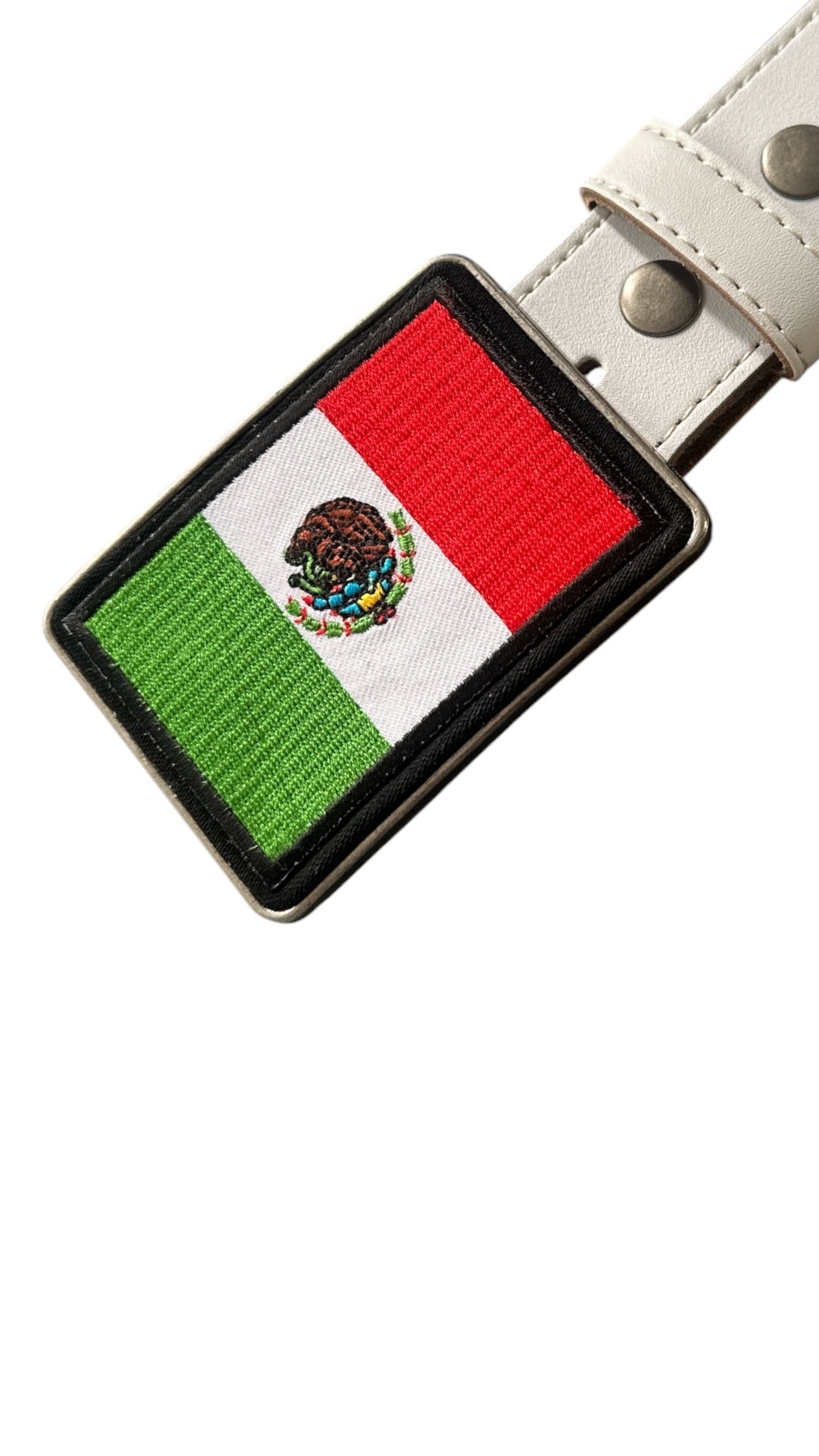 The Flag of Mexico Belt Buckle