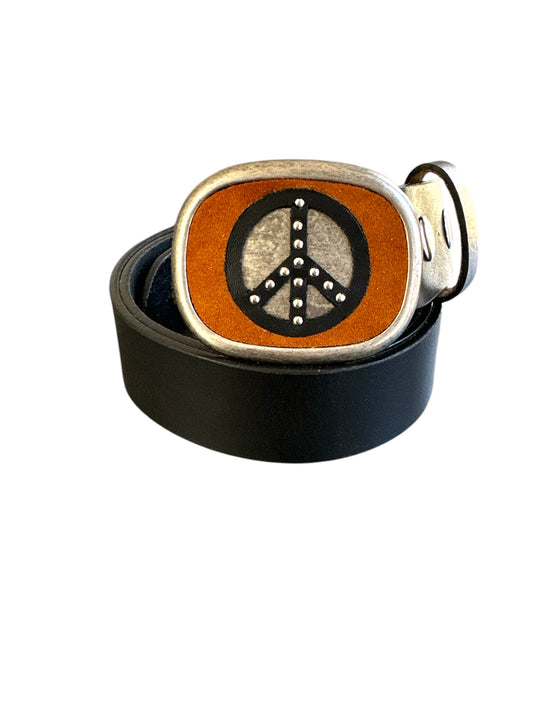 Peace Sign Belt Buckle