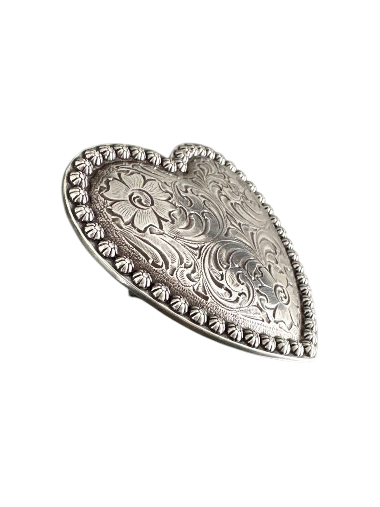 Western Berry Concho Heart Belt Buckle