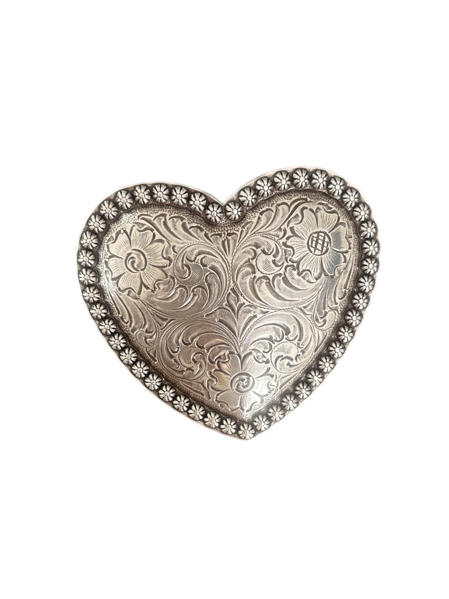 Western Berry Concho Heart Belt Buckle