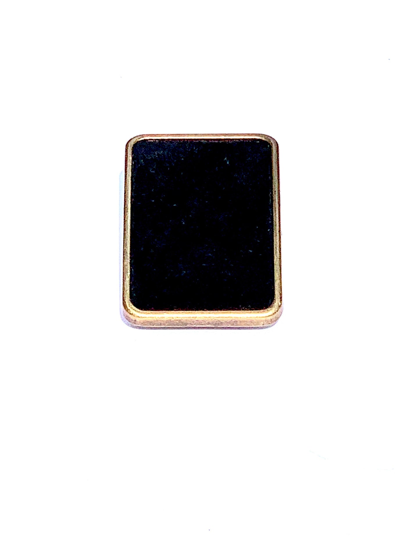 Classic Black Suede Rectangular Belt Buckle