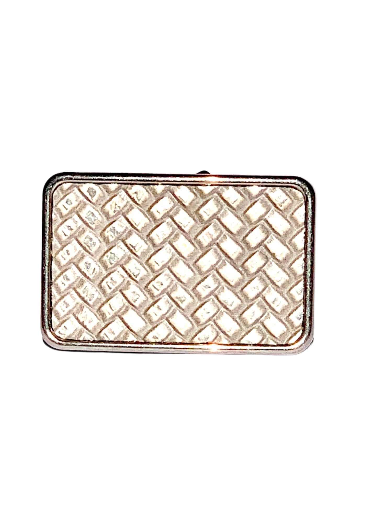 Basket Weave Embossed Belt Buckle