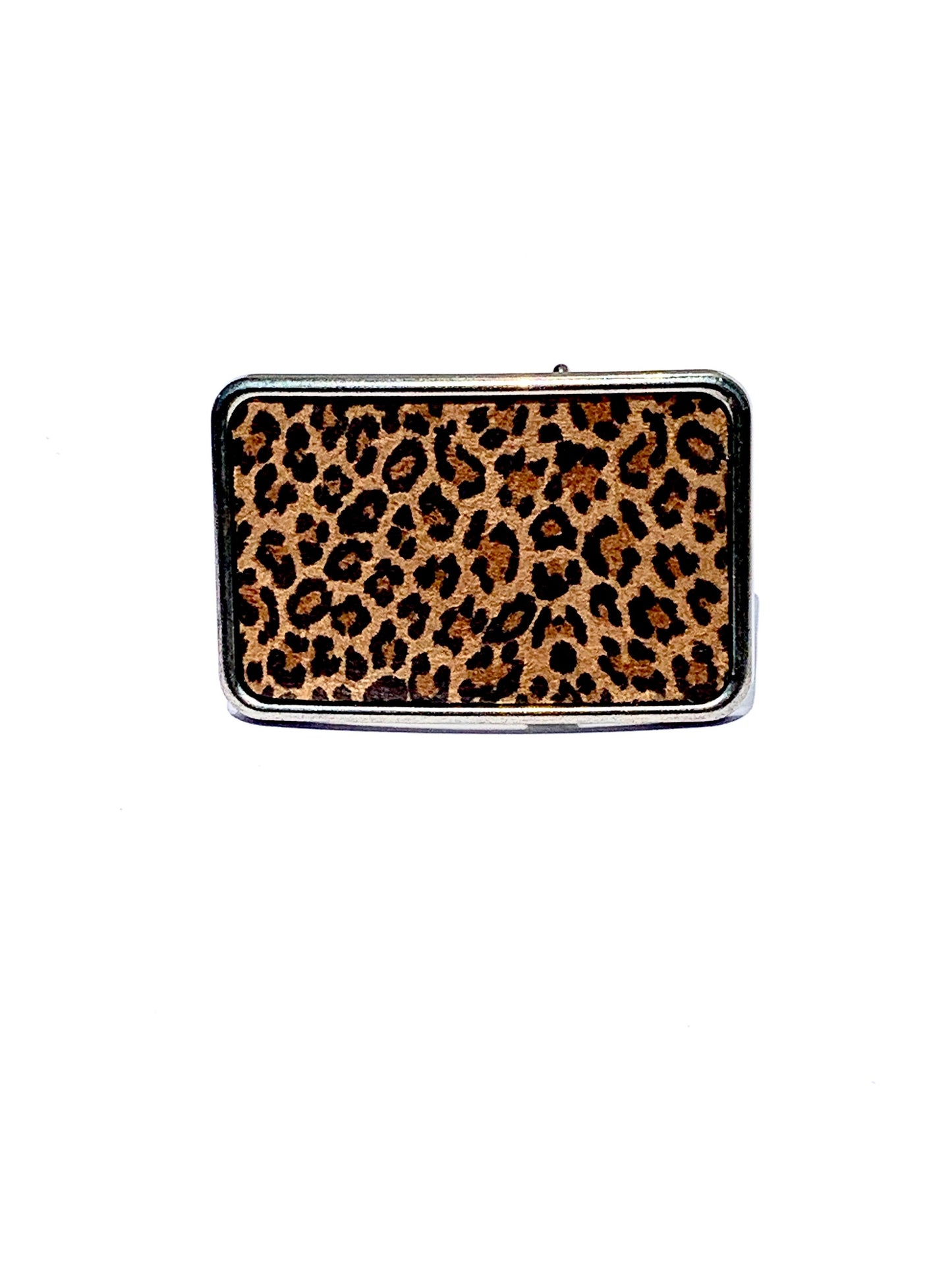 Cheetah Leather Belt Buckle