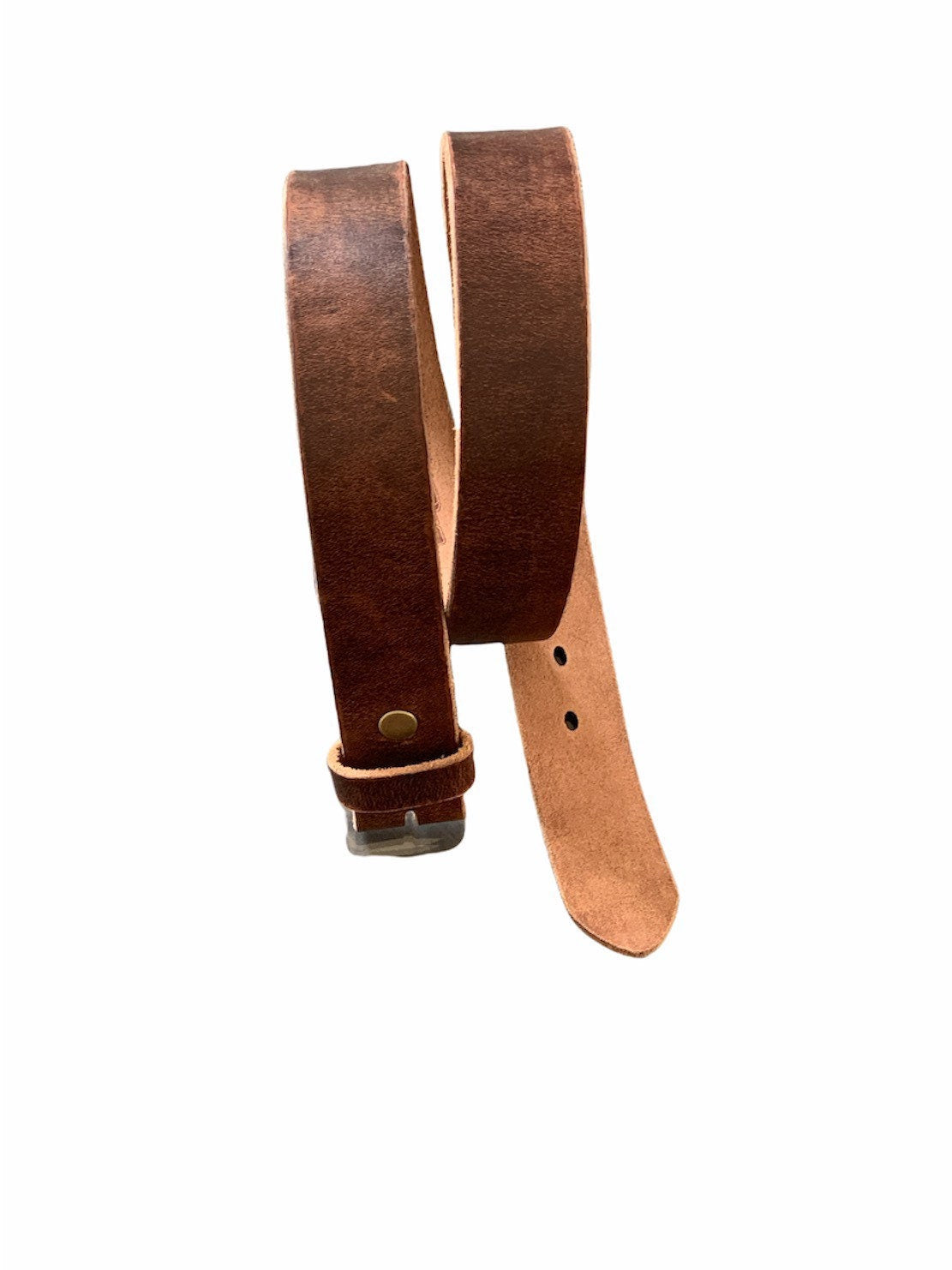 Vintage Brown Full Grain Leather Belt Strap