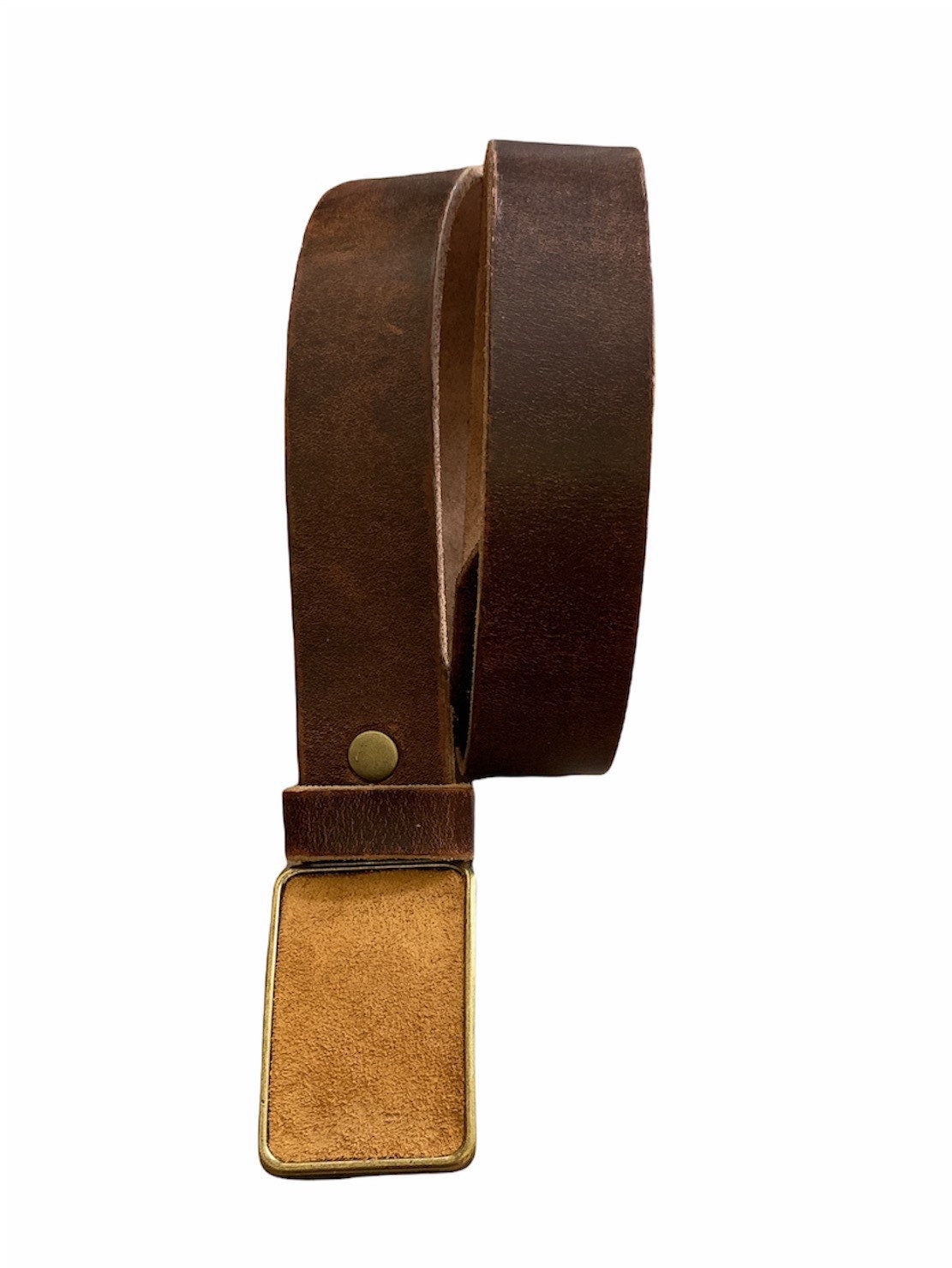 Vintage Brown Full Grain Leather Belt Strap