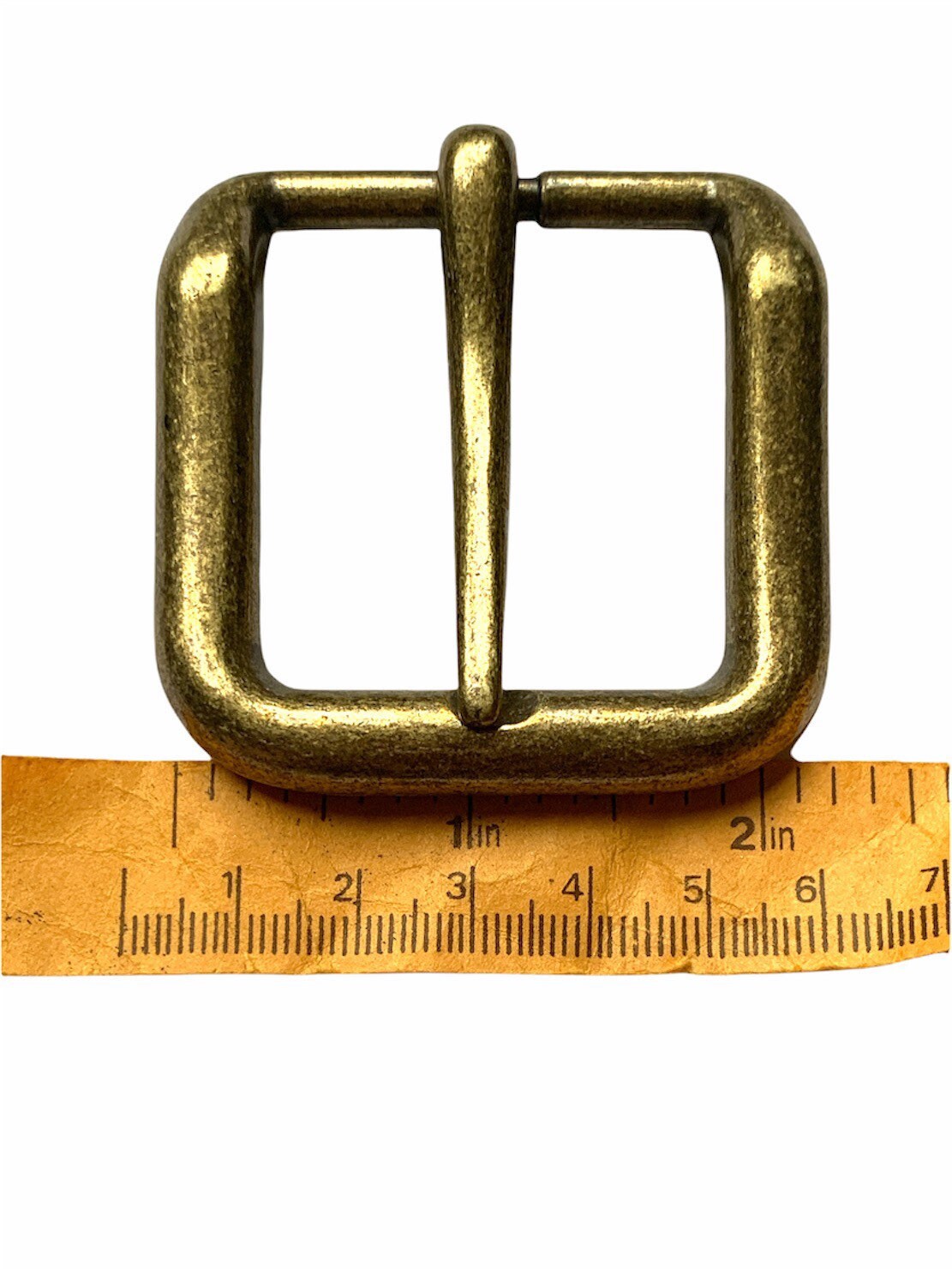 Solid weight Antique Brass Finish Belt Buckle for 1 1/2 Inch Wide Belt