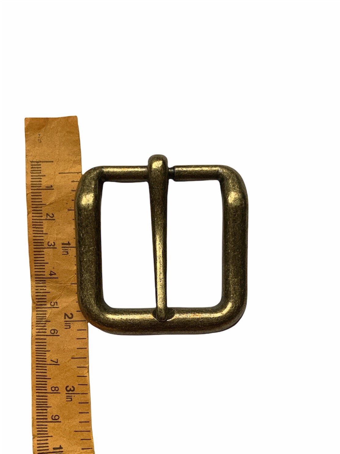 Solid weight Antique Brass Finish Belt Buckle for 1 1/2 Inch Wide Belt